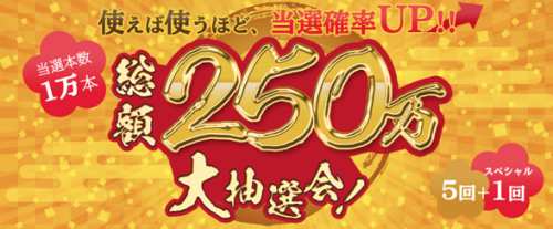 ハピタス総額250万円大抽選会 ハピタス総額250万円大抽選会