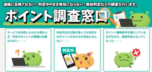 ポイント調査窓口について ポイント調査窓口について