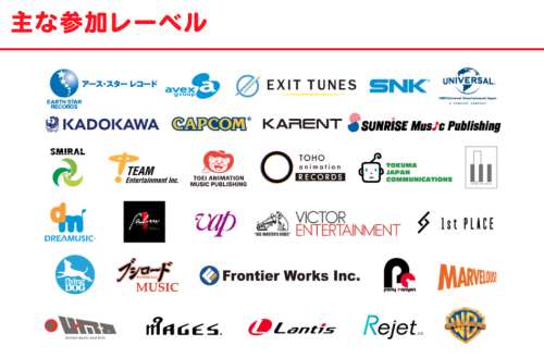 参加レーベル一覧 参加レーベル一覧