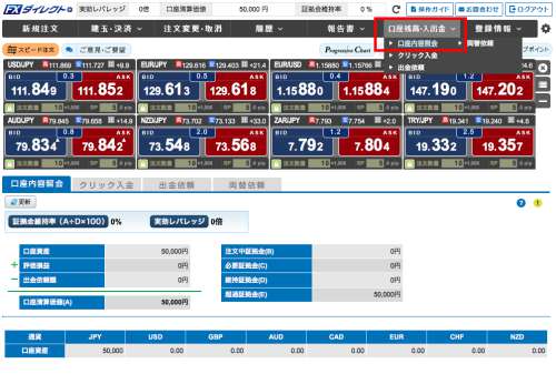 セントラル短資FXへのログインから入金まで13 セントラル短資FXへのログインから入金まで13