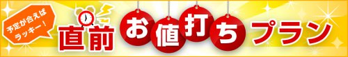 直前で予定が合えば超お値打ちプラン 直前で予定が合えば超お値打ちプラン