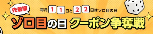 ゾロ目の日限定クーポン