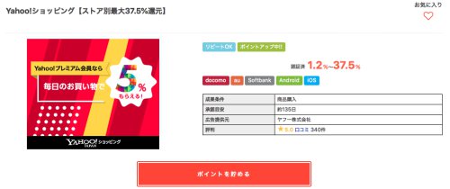 アメフリ経由でYahoo!ショッピングで買い物する