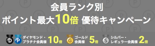 会員ランク別ポイント最大10倍優待キャンペーン 会員ランク別ポイント最大10倍優待キャンペーン