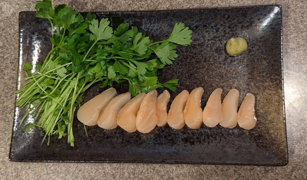 アコヤ貝の刺身