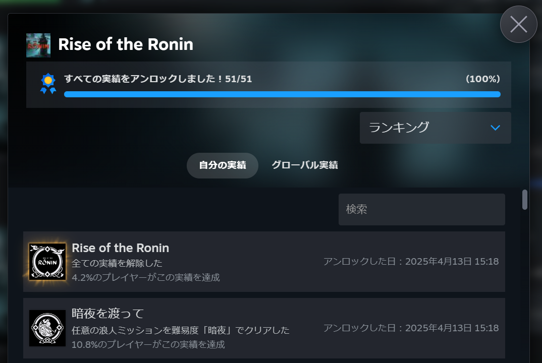 『Rise of the Ronin』全実績解除