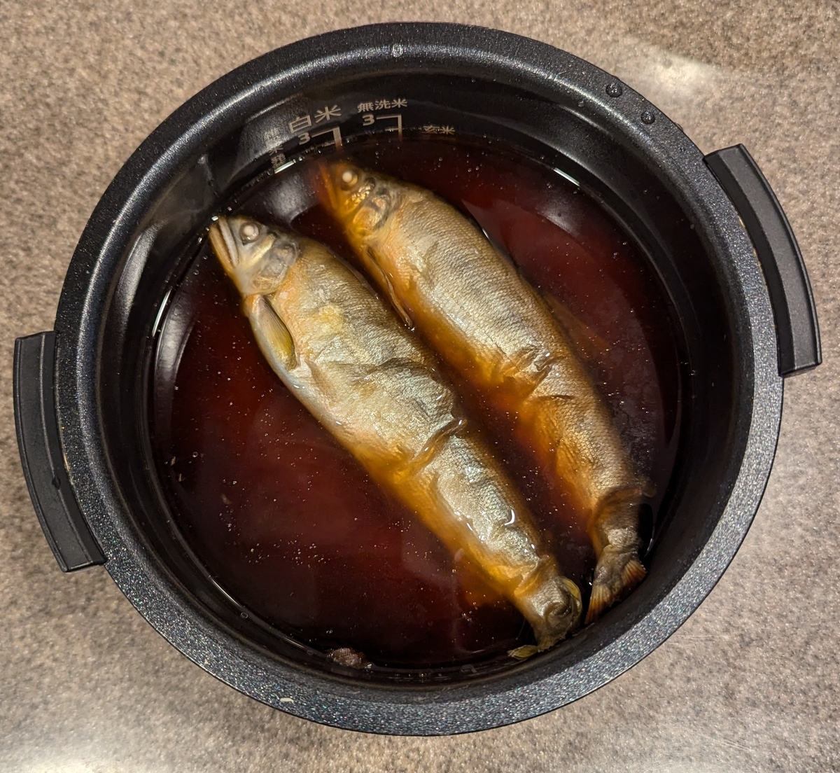 鮎の炊き込みご飯炊く前