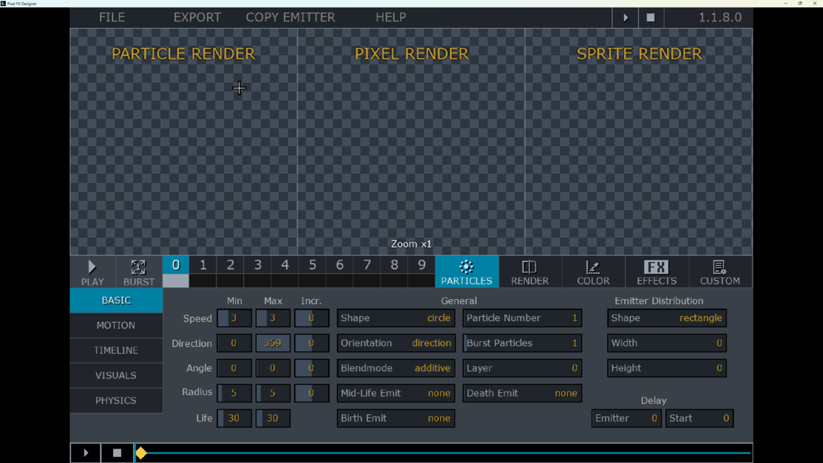 『Pixel FX Designer』初期画面