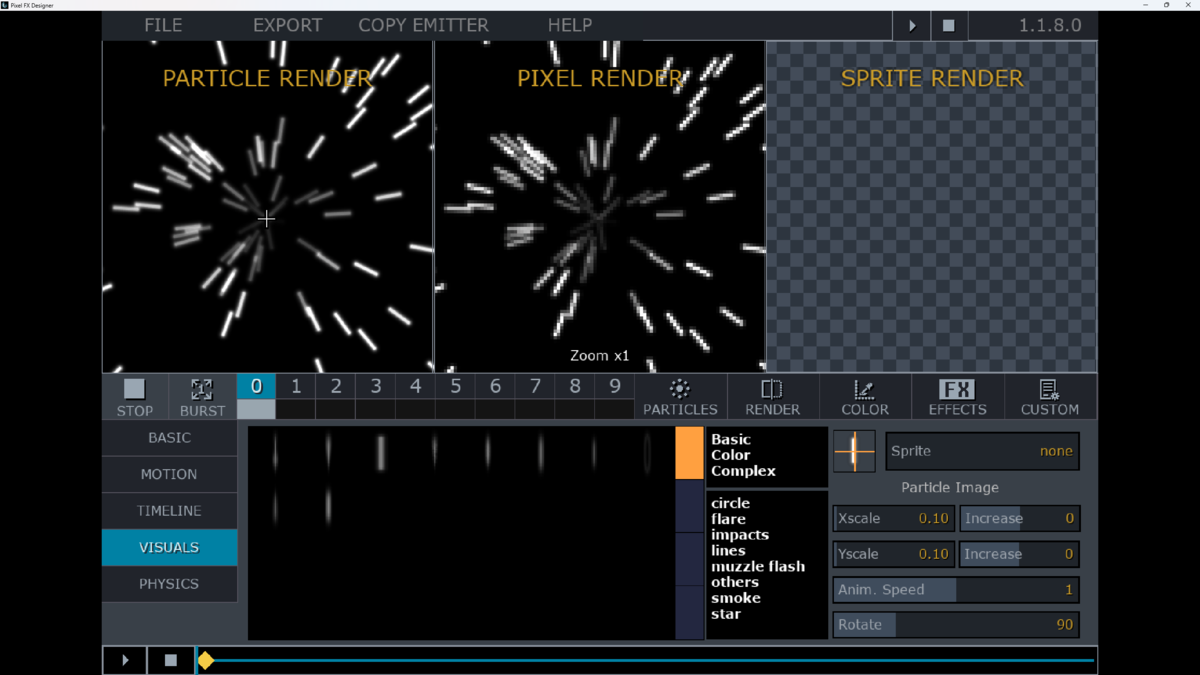 『Pixel FX Designer』形状の変更