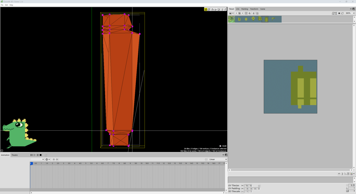 『Crocotile 3D』頂点を揃える②