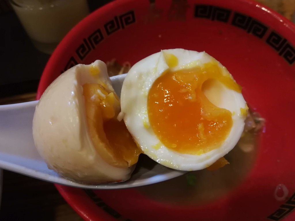 玉 赤備 豚鶏つけ麺 煮卵