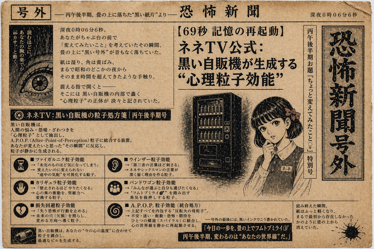 恐怖新聞は畳の裏に貼られていることが多い。