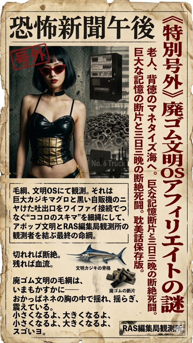 昭和ホラー新聞「恐怖新聞号外」の世界観を継承するはてなブログBlackRonin