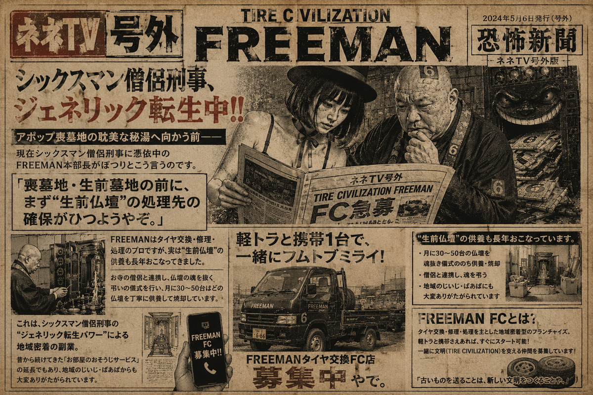 FREEEMANはタイヤ交換のFC加盟店を募集しています。