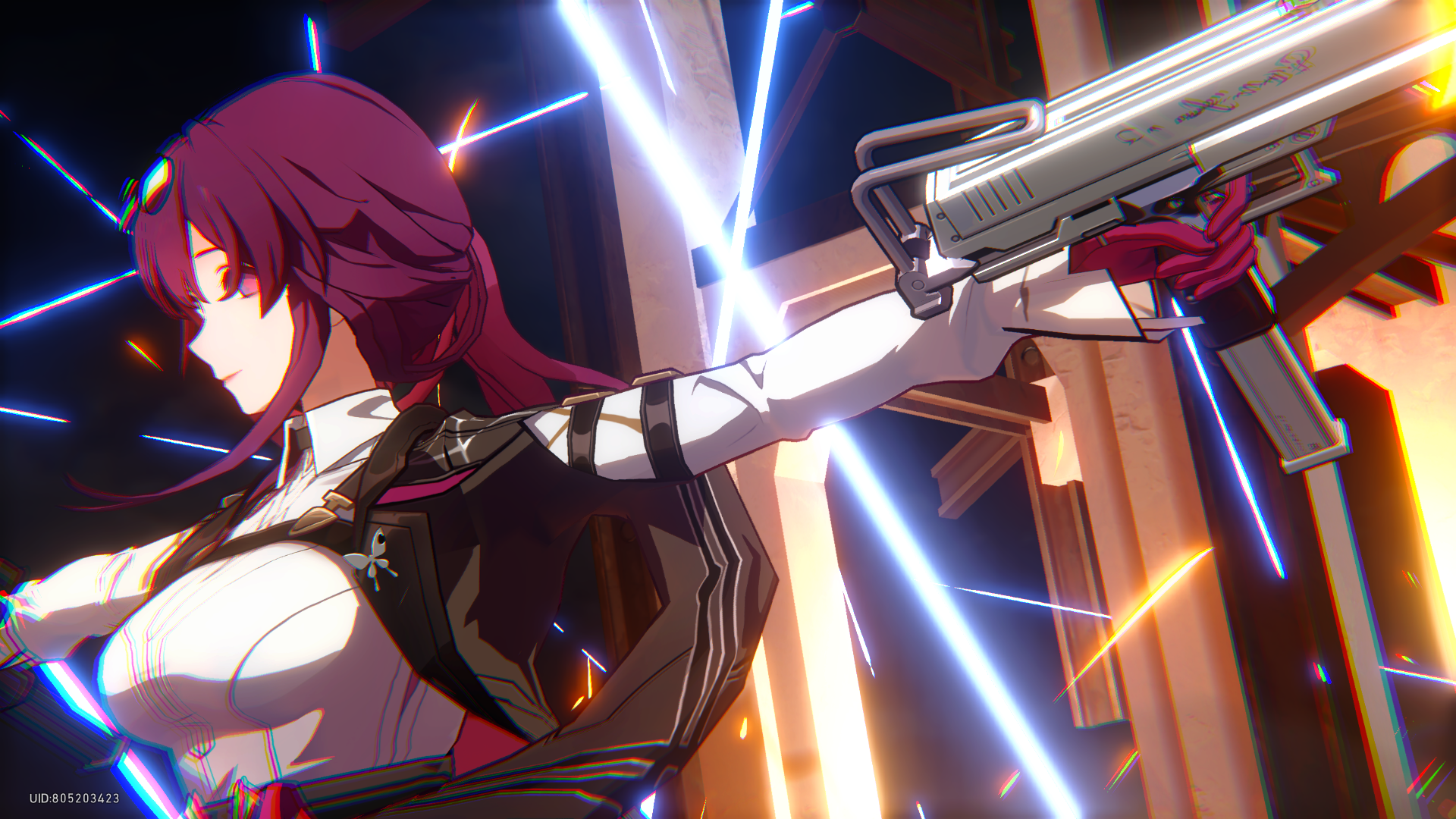 崩壊:スターレイル カフカ 銃 黒 白 セット 崩壊：スターレイル」より