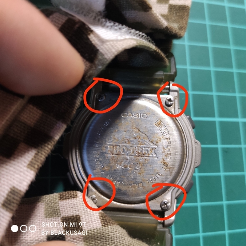 解説】CASIO PROTREK PRL-30 電池交換、時刻合わせ、温度校正
