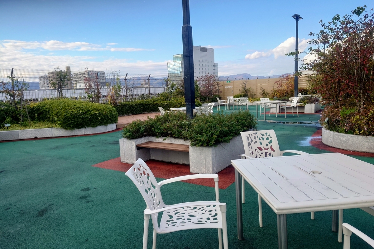 福島エスパルの屋上庭園