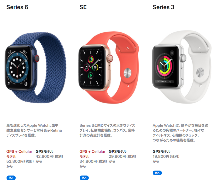 AppleWatch 比較