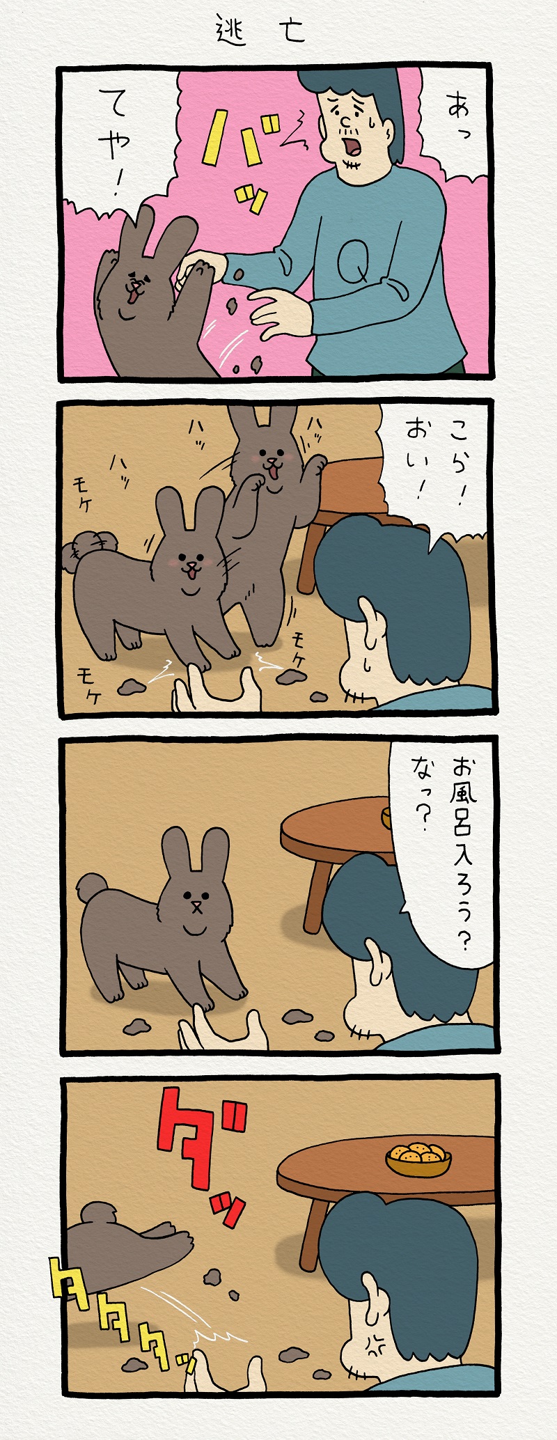 キューライスとスキウサギ「冬の就寝前の1コマ」