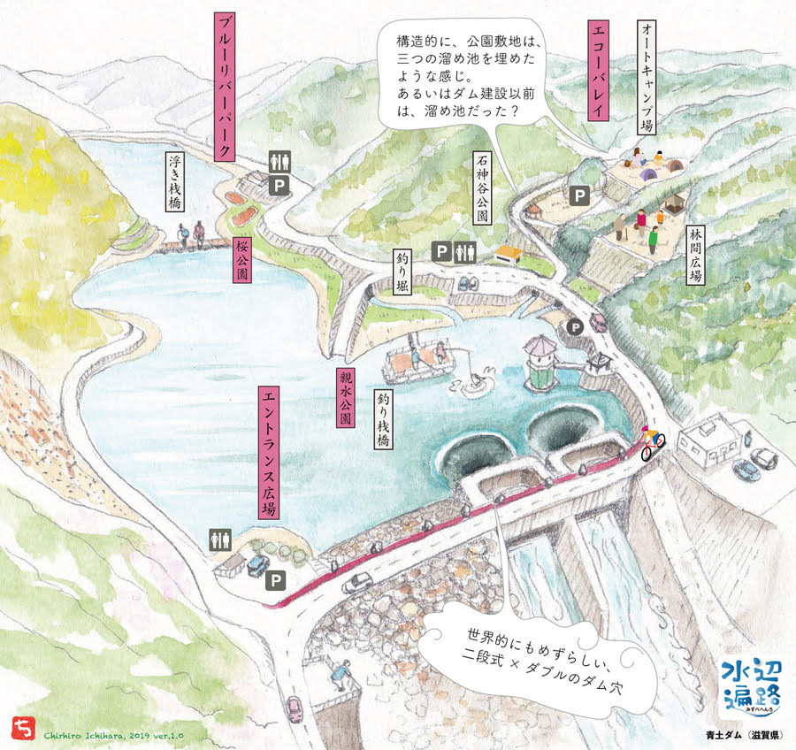 カメラを持ち込めない池では、絵が有効な表現手法:alt=カメラを持ち込めない池では、絵が有効な表現手法