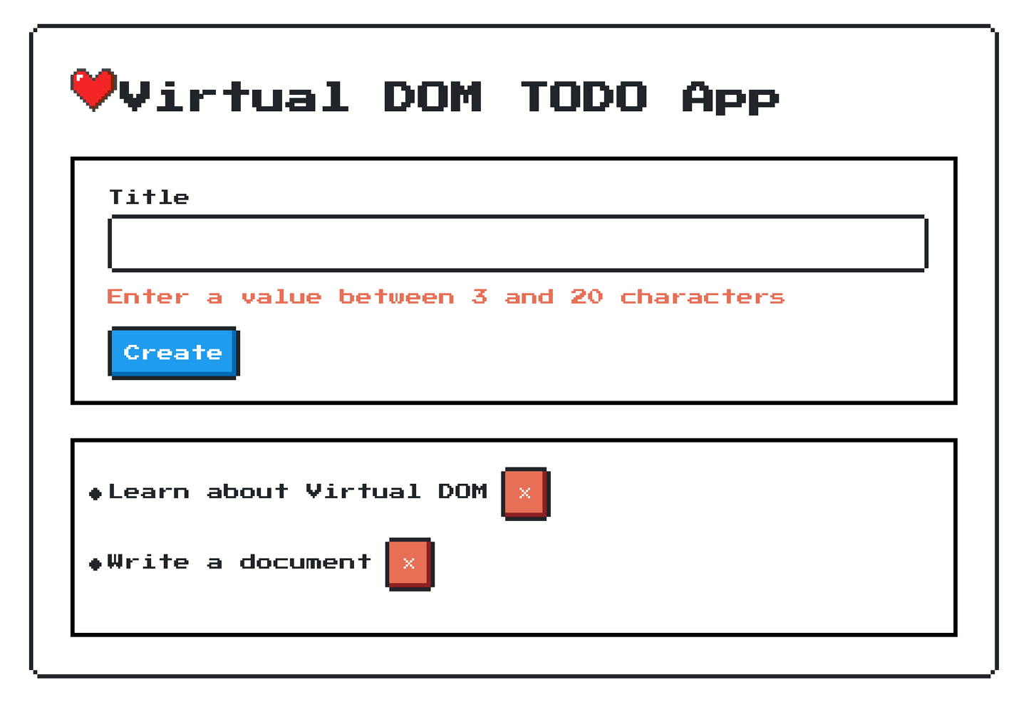 仮想DOMフレームワークを使って実装したTodoアプリ