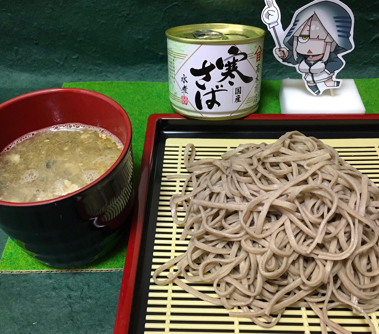 高木商店「やまめ 寒さば水煮」を使ったサバつけそば