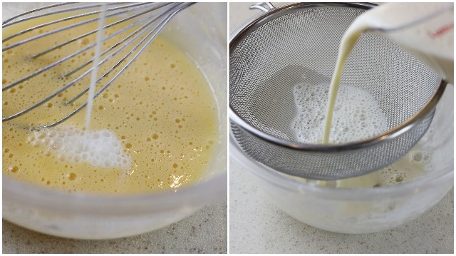 牛乳を3回に分けて入れる 牛乳を3回に分けて入れる