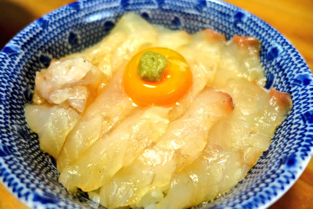 ヒラメ丼を作った
