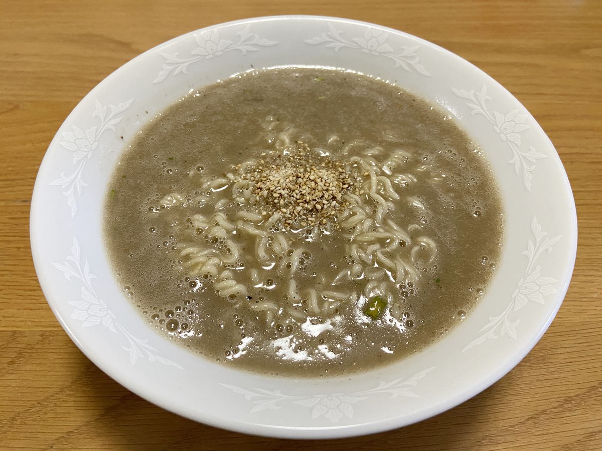クロマグロの頭のダシから作ったサッポロ一番
