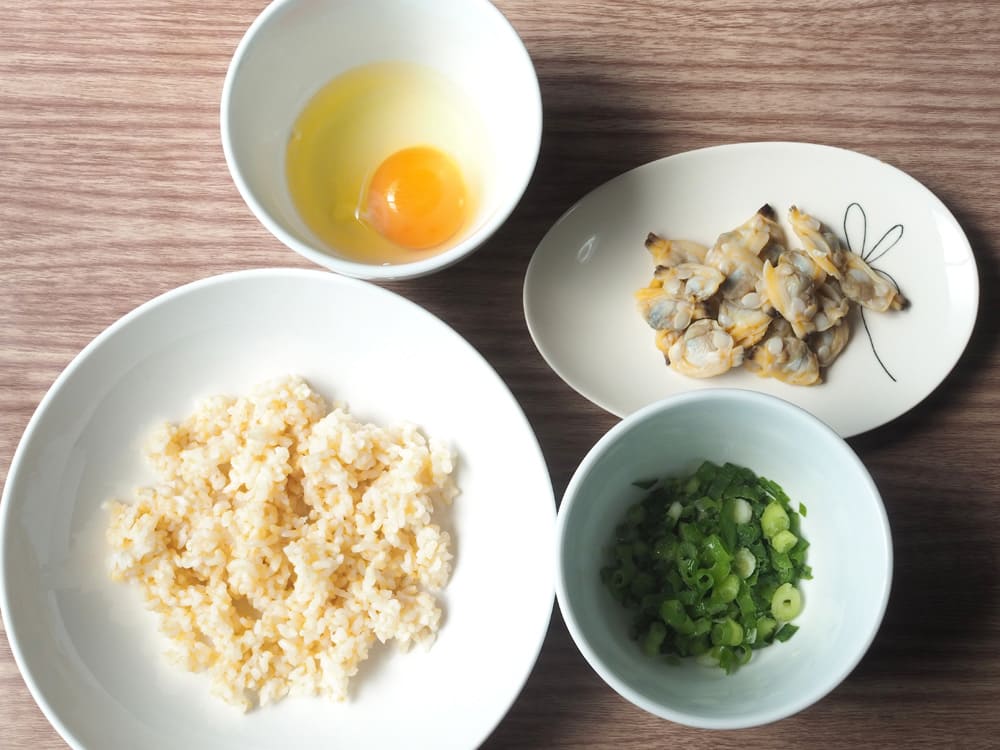 あさりの簡単チャーハン 材料