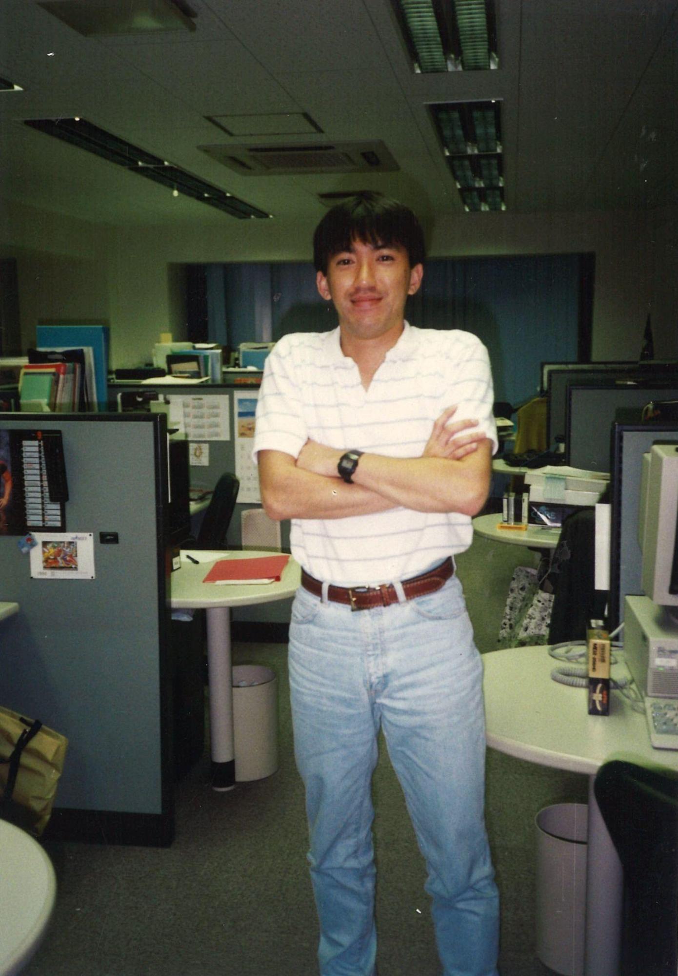 入社2~3年目のころ、当時のカプコンオフィスの写真