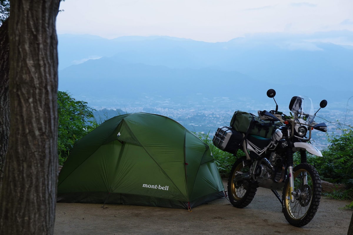 バイクでのソロキャンプ