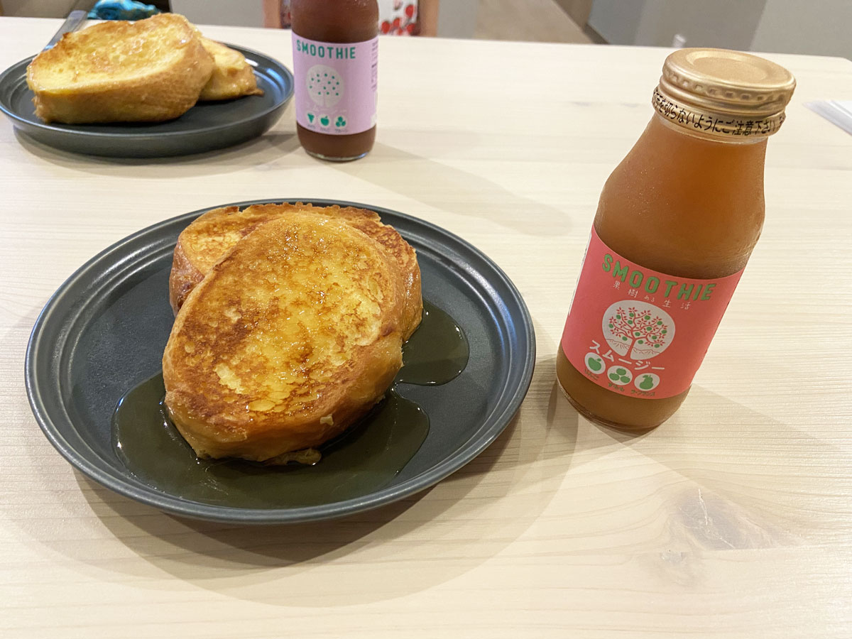 焼き方の説明通りバターで焼くだけで簡単に作れ、外はサクッと中はプリンのように柔らかいとてもおいしいフレンチトーストでした！