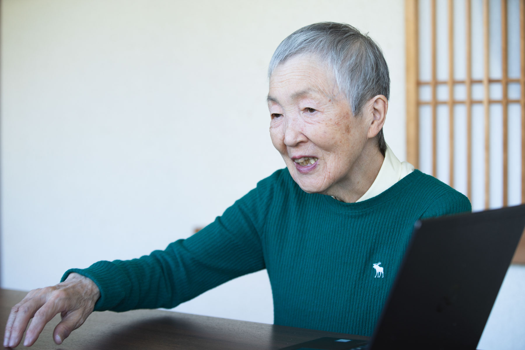 若宮正子さんの横顔