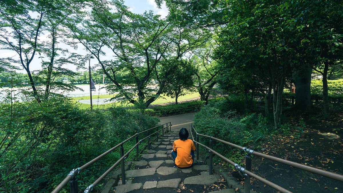 パレードを眺める地主さん