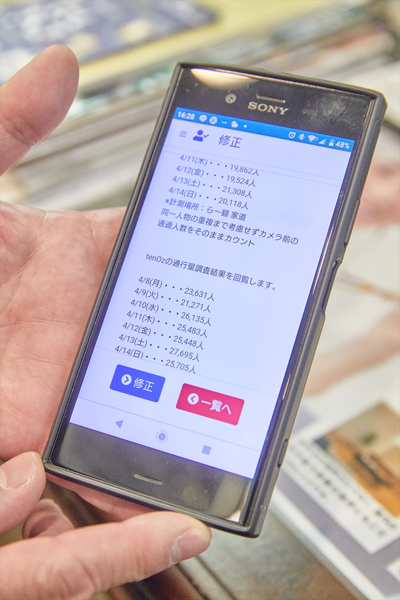 戸越銀座商店街の組合員であればアプリでデータを確認できる