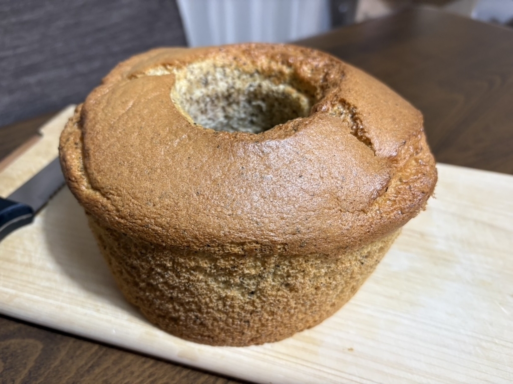 休日に作ったシフォンケーキ
