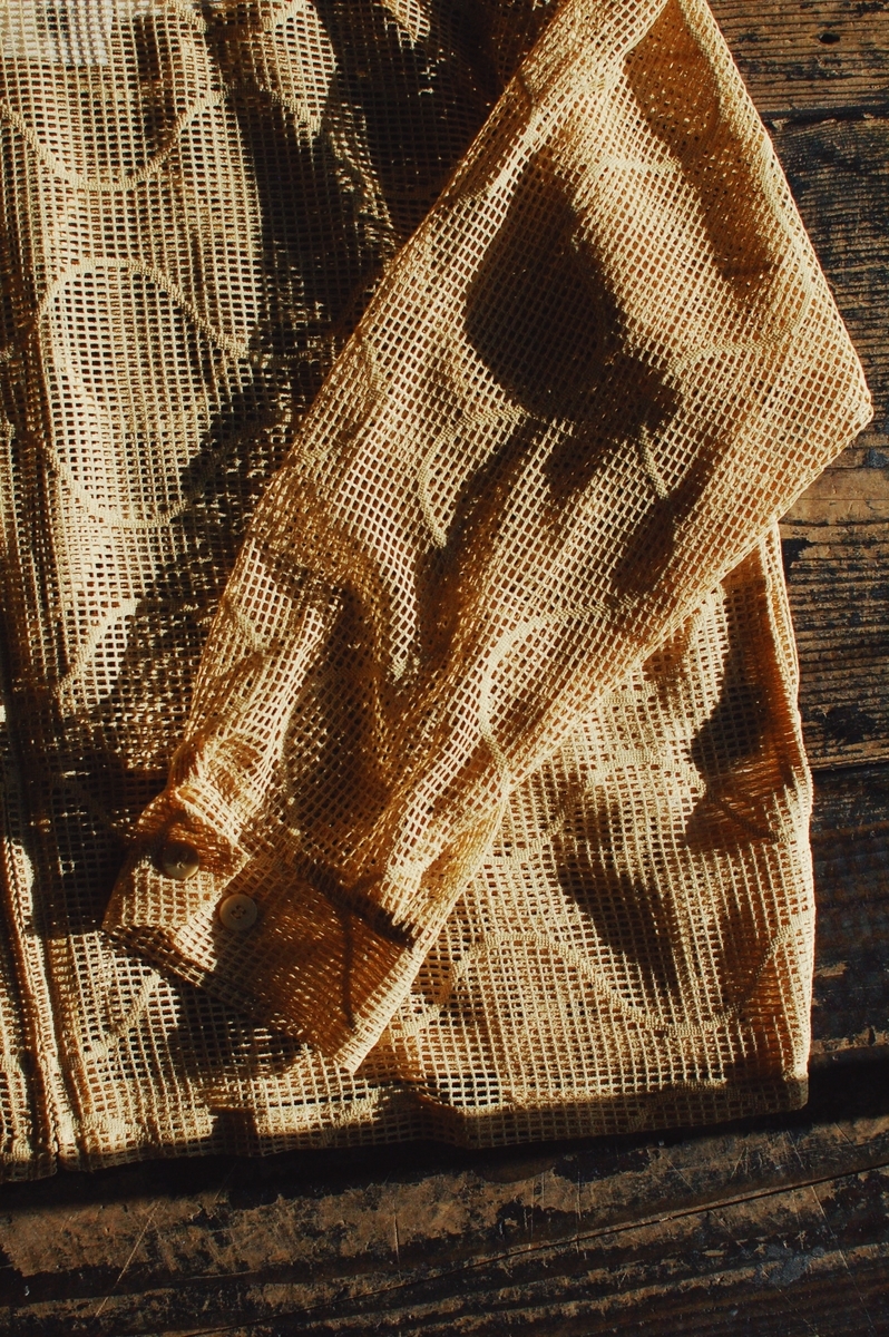 トップス UNUSED Gourd pattern mesh dog ear jacket UNUSED OTHER 23SS Gourd PATTERN MESH DOG EAR JACKET 2 POLY