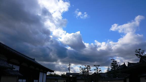  法隆寺 東院裏