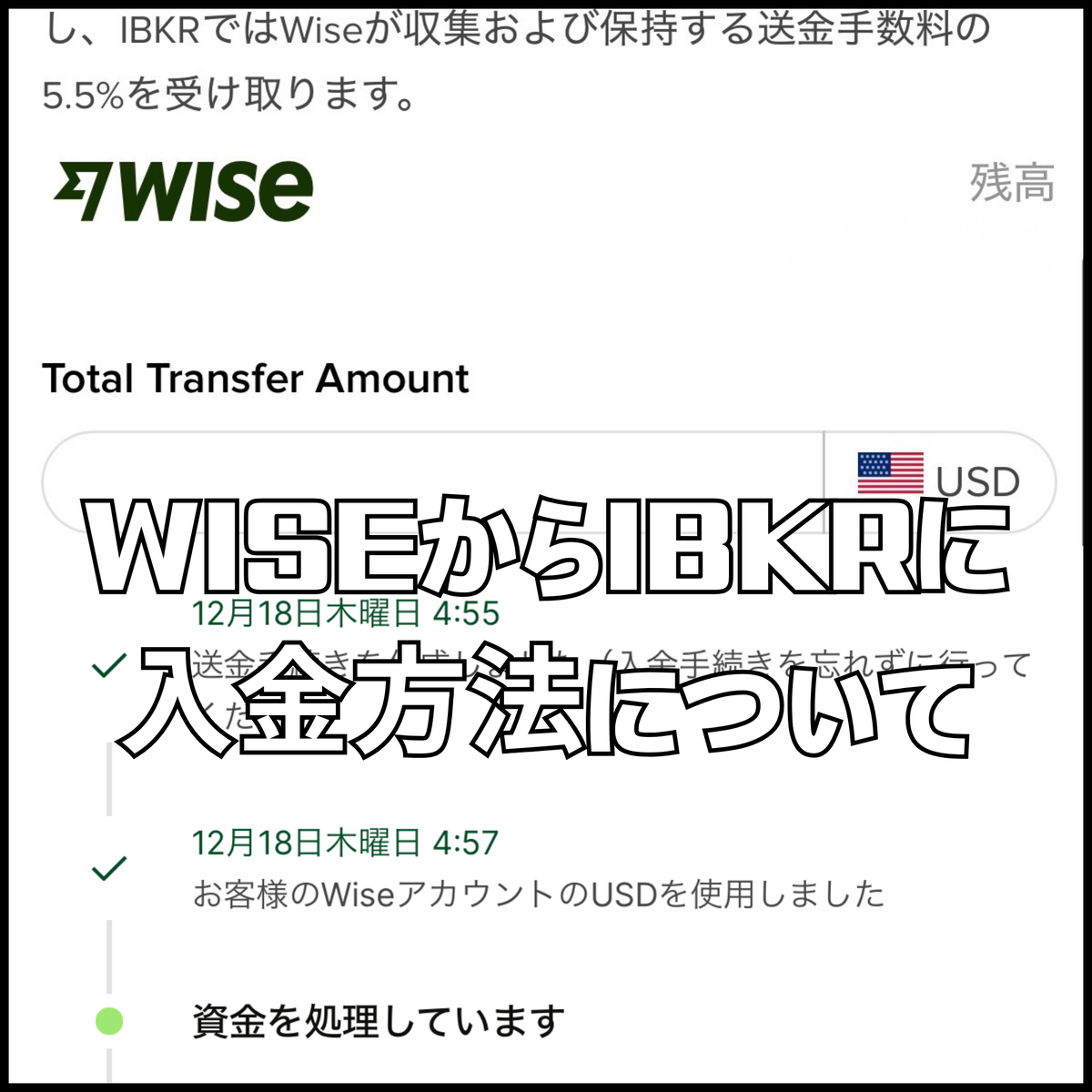WISEからIBKRに入金する方法について：知ってみたらめっちゃ簡単なすべ - blueheart0329のブログ