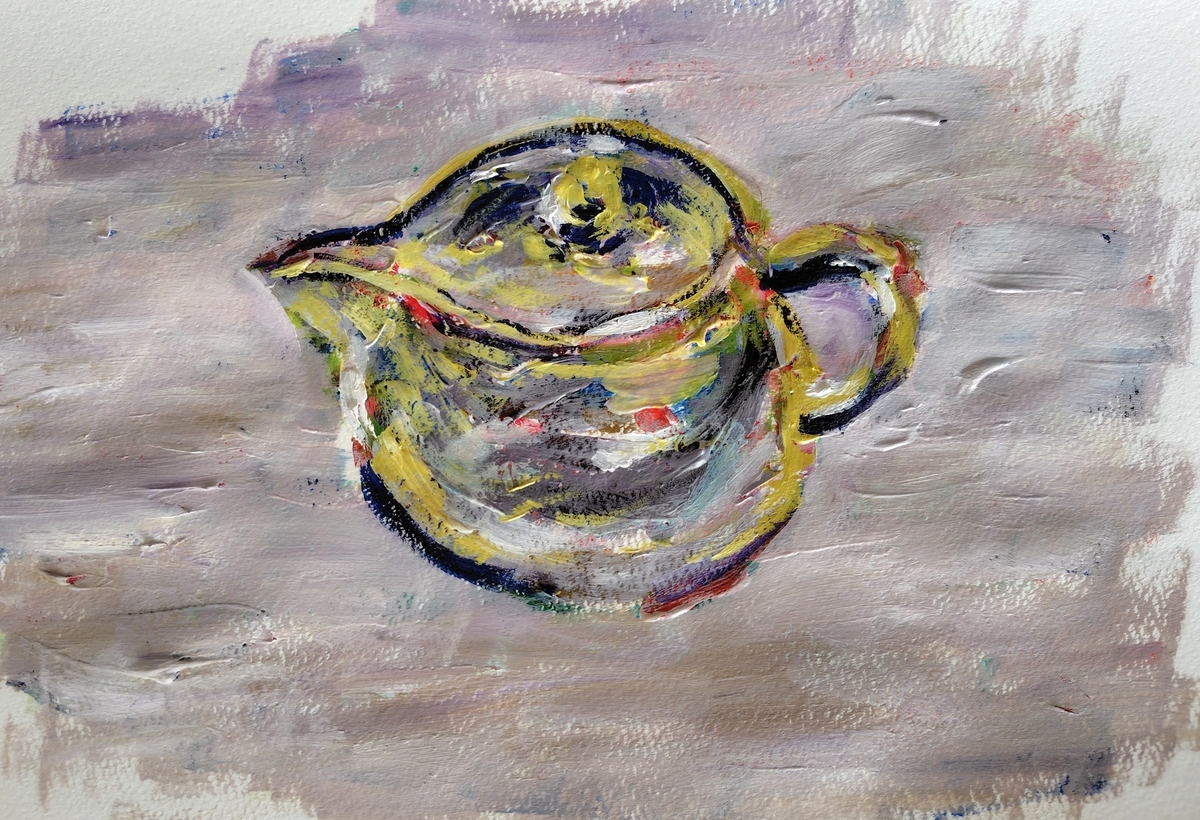 絵の制作過程 ー白と黒は難しいー - 空の青 風の緑 ーゆるり