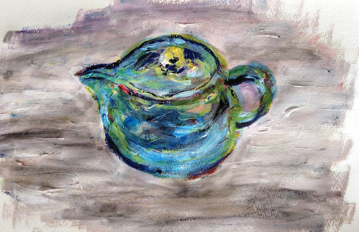 絵の制作過程 ー白と黒は難しいー - 空の青 風の緑 ーゆるり