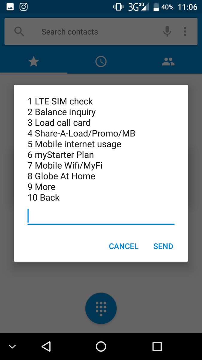 globe internet balance check