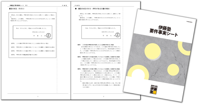 伊藤塾　要件事実シート　裁断しています。 裁断済】伊藤塾 要件事実シート