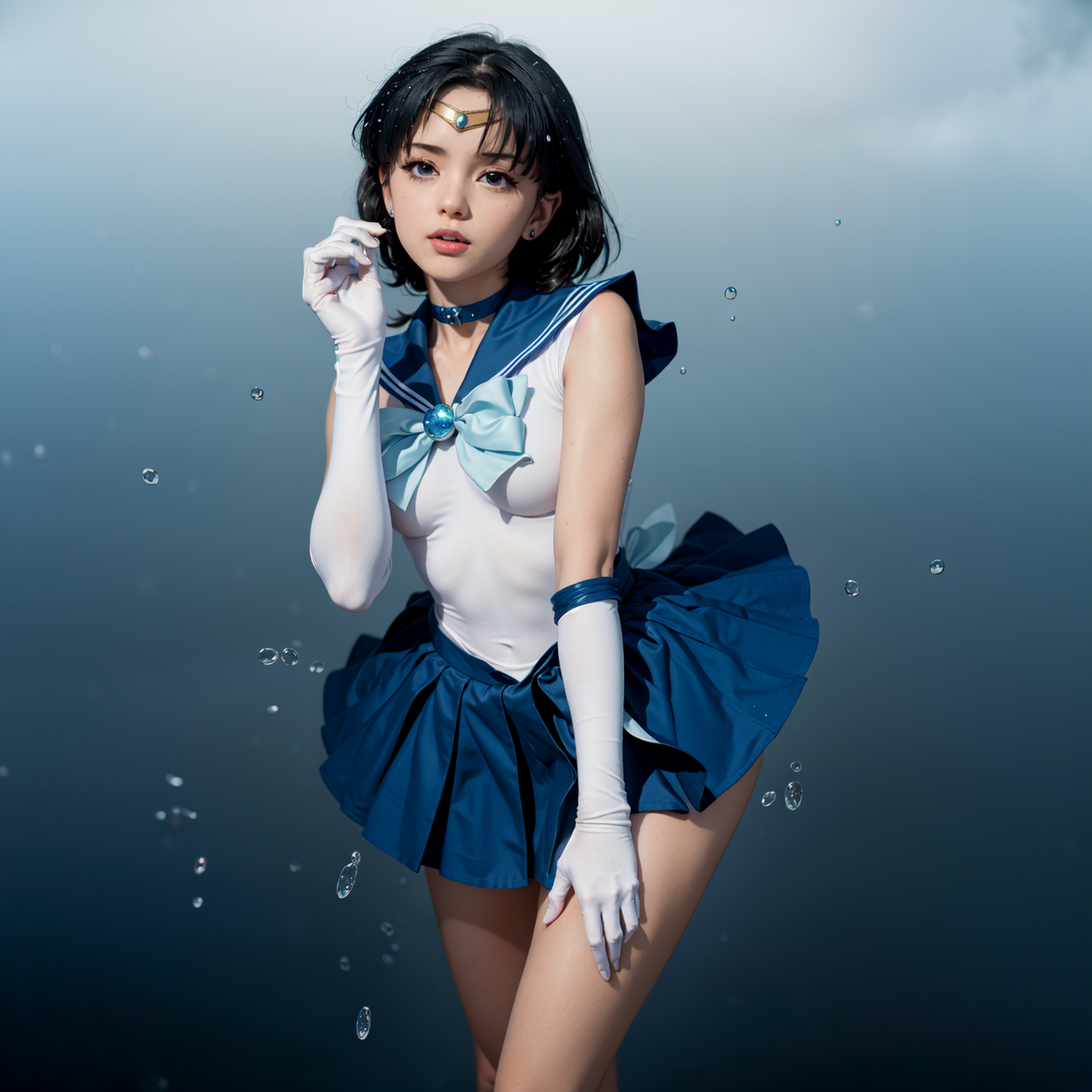 セーラーマーキュリー実写化してみた - Retro AI Stadio