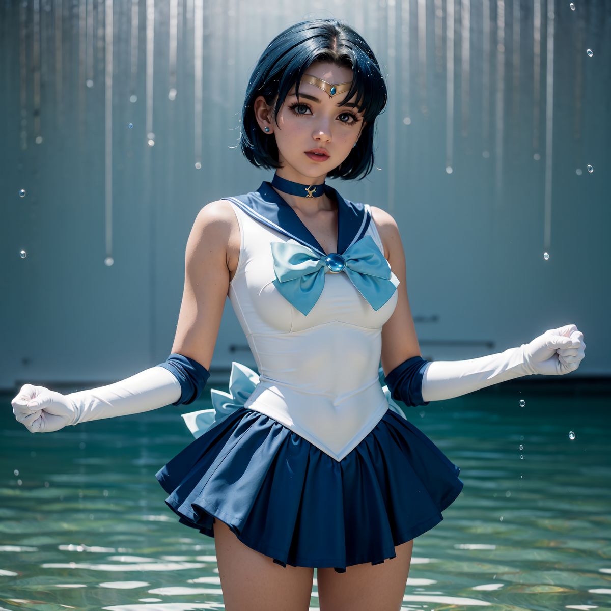 セーラーマーキュリー実写化してみた2 - Retro AI Stadio