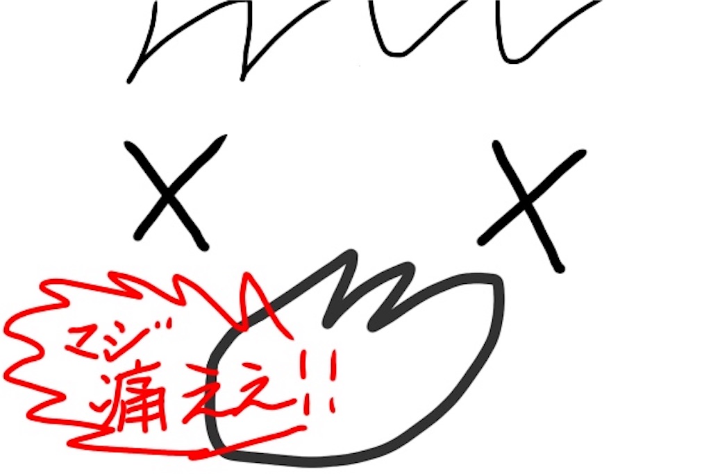 痛そうな男のイラスト