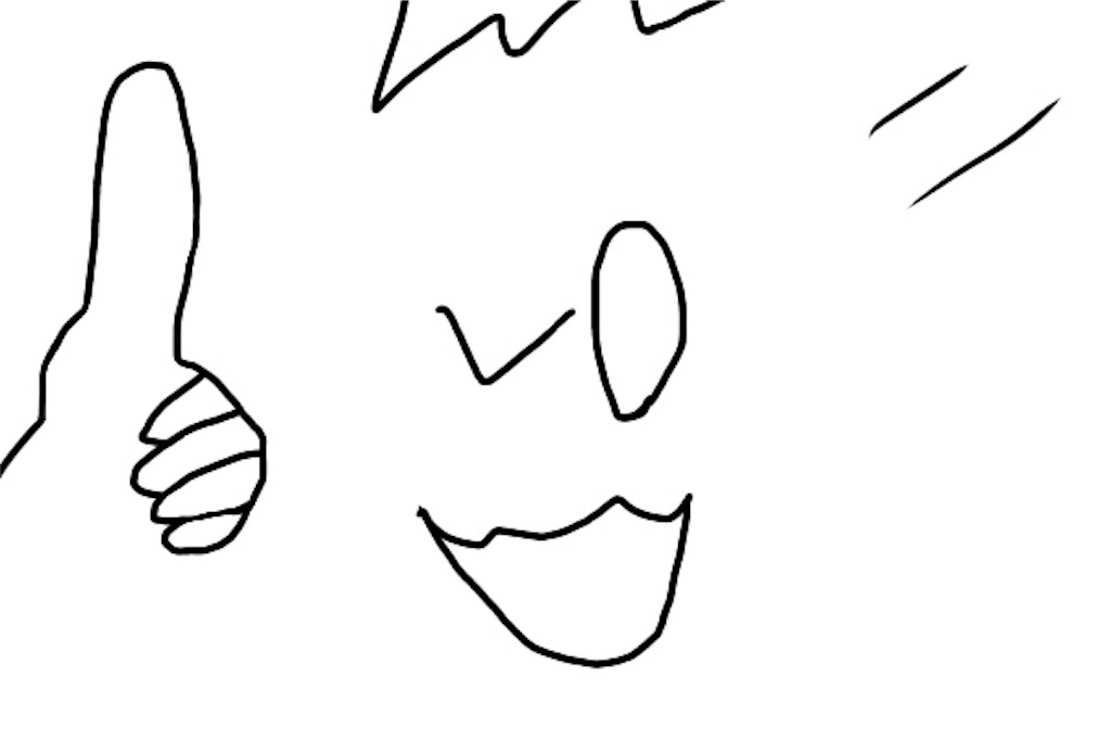 親指を立てる男のイラスト