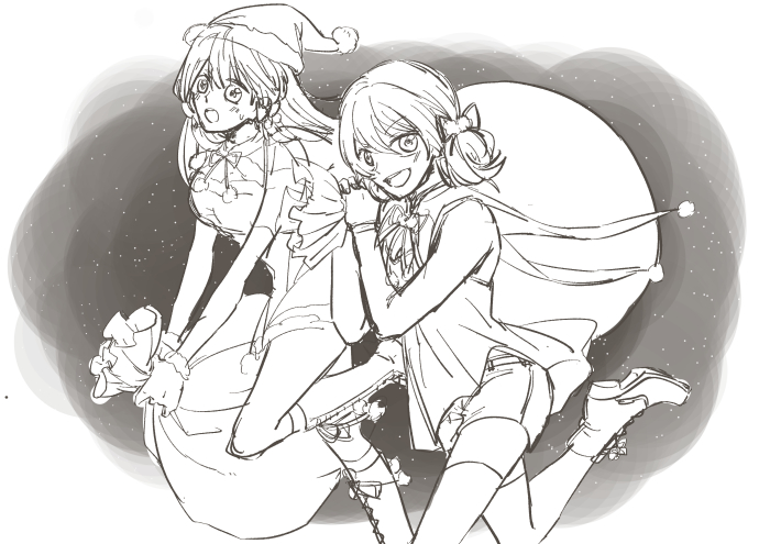 「ぶくはく!」クリスマス絵下書き