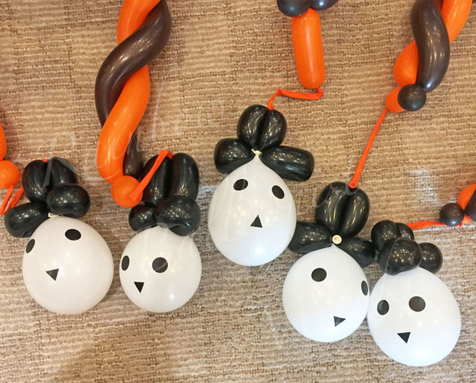にじいろ風船師みずきのバルーンアート体験教室のハロウィンのおばけ
